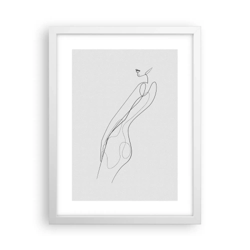 Poster în ramă albă - Abia o promisiune - 30x40 cm