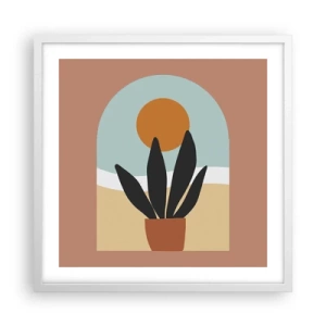 Poster în ramă albă - Bucurii mici - 50x50 cm