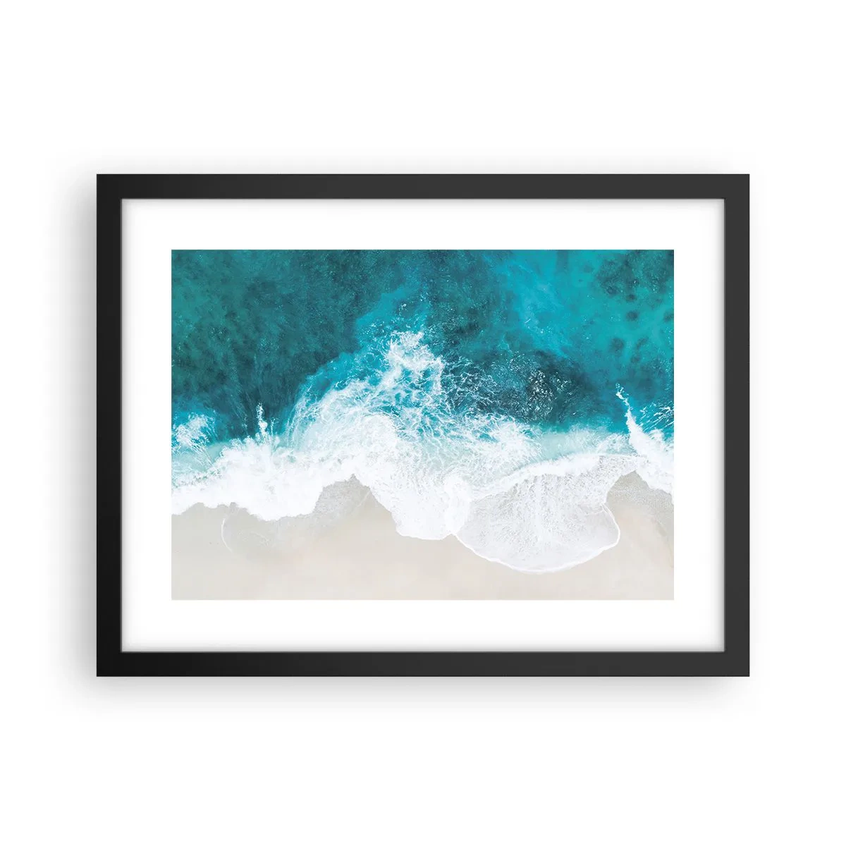 Poster în ramă neagră - Mângâiere naturală - 40x30 cm