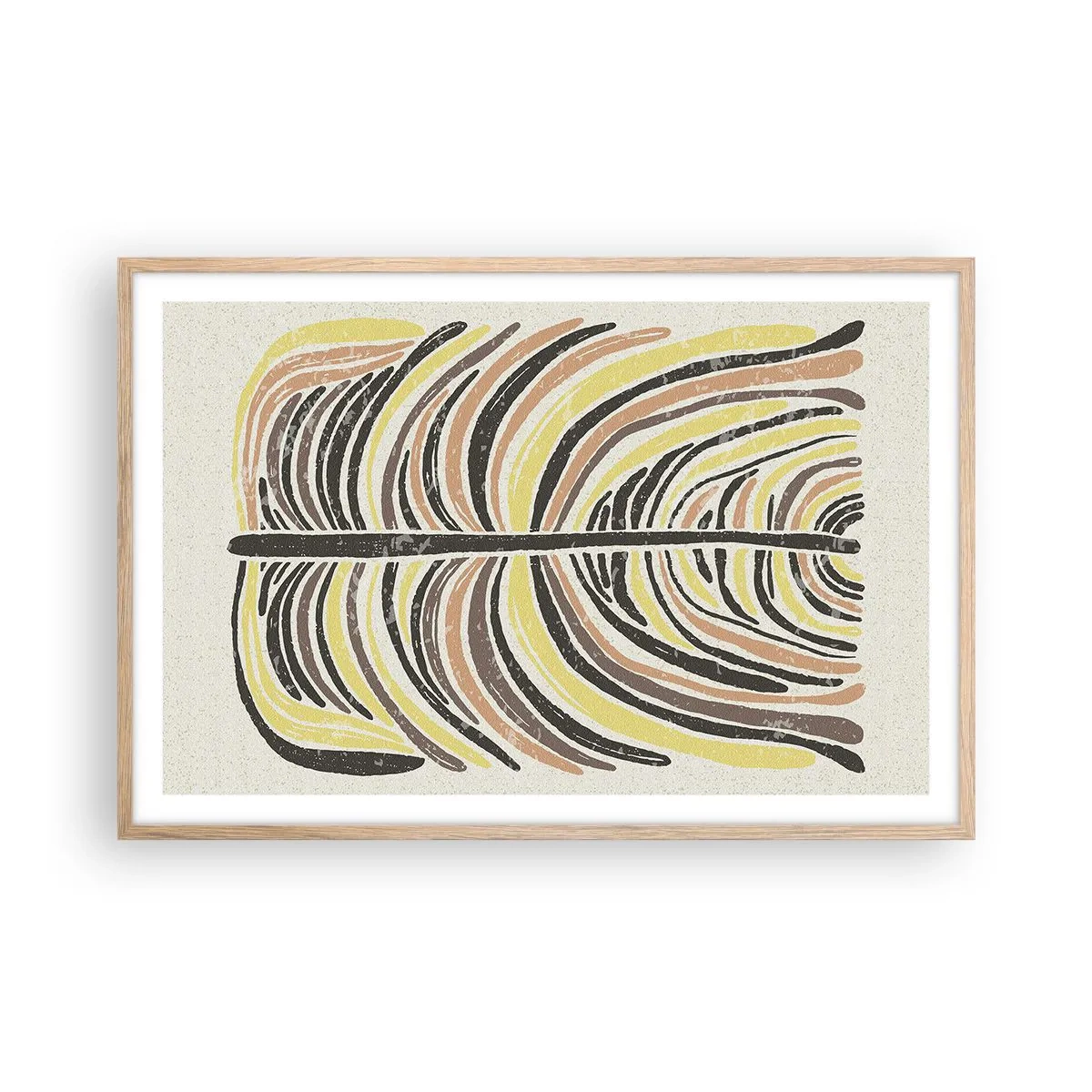 Poster în ramă de stejar deschis - Abstracția plină de viață - 91x61 cm