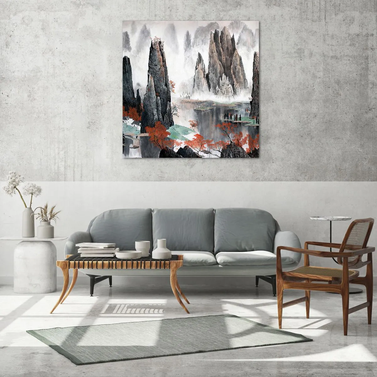 Tablou pe sticlă - Gardieni puternici - 30x30 cm