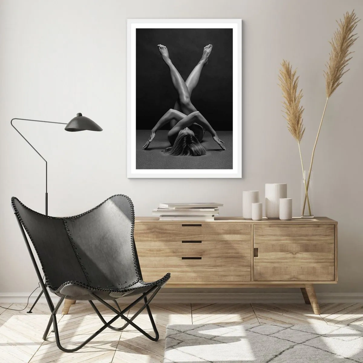 Poster în ramă albă - Geometria nudității - 70x100 cm