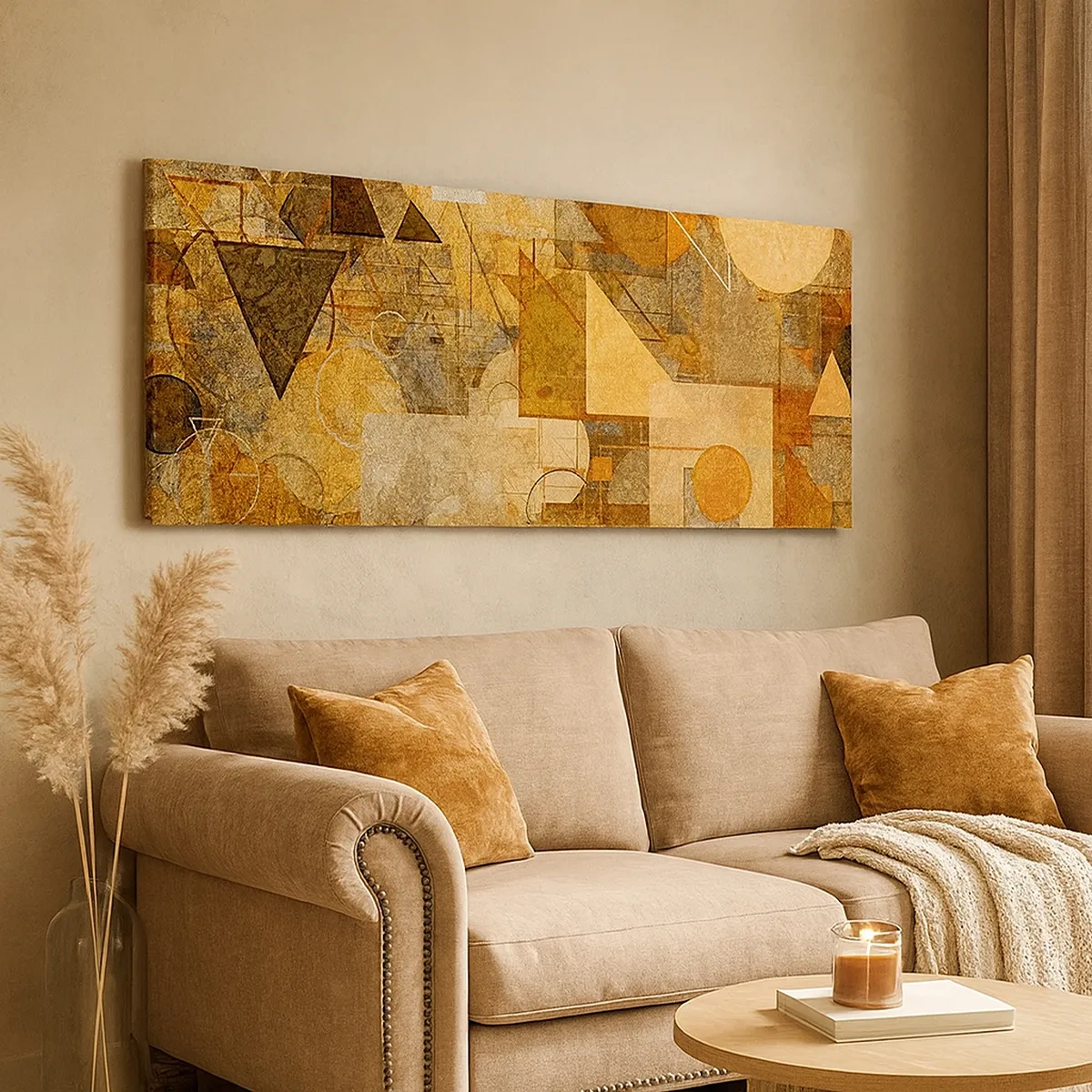 Tablou pe pânză - Studiu cubist de bronz - 30x30 cm