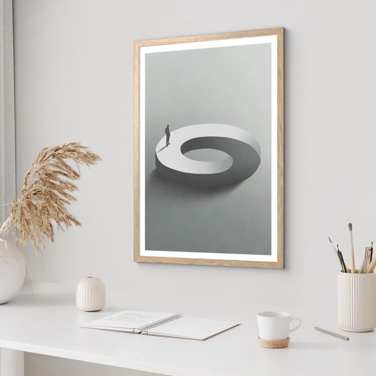 Poster în ramă de stejar deschis - Înțelegi ceva? - 70x100 cm
