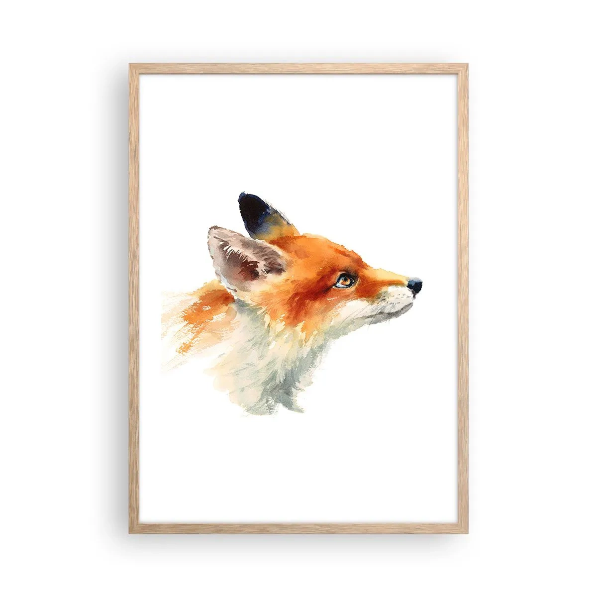 Poster în ramă de stejar deschis - Nu poți fi niciodată prea atent - 50x70 cm