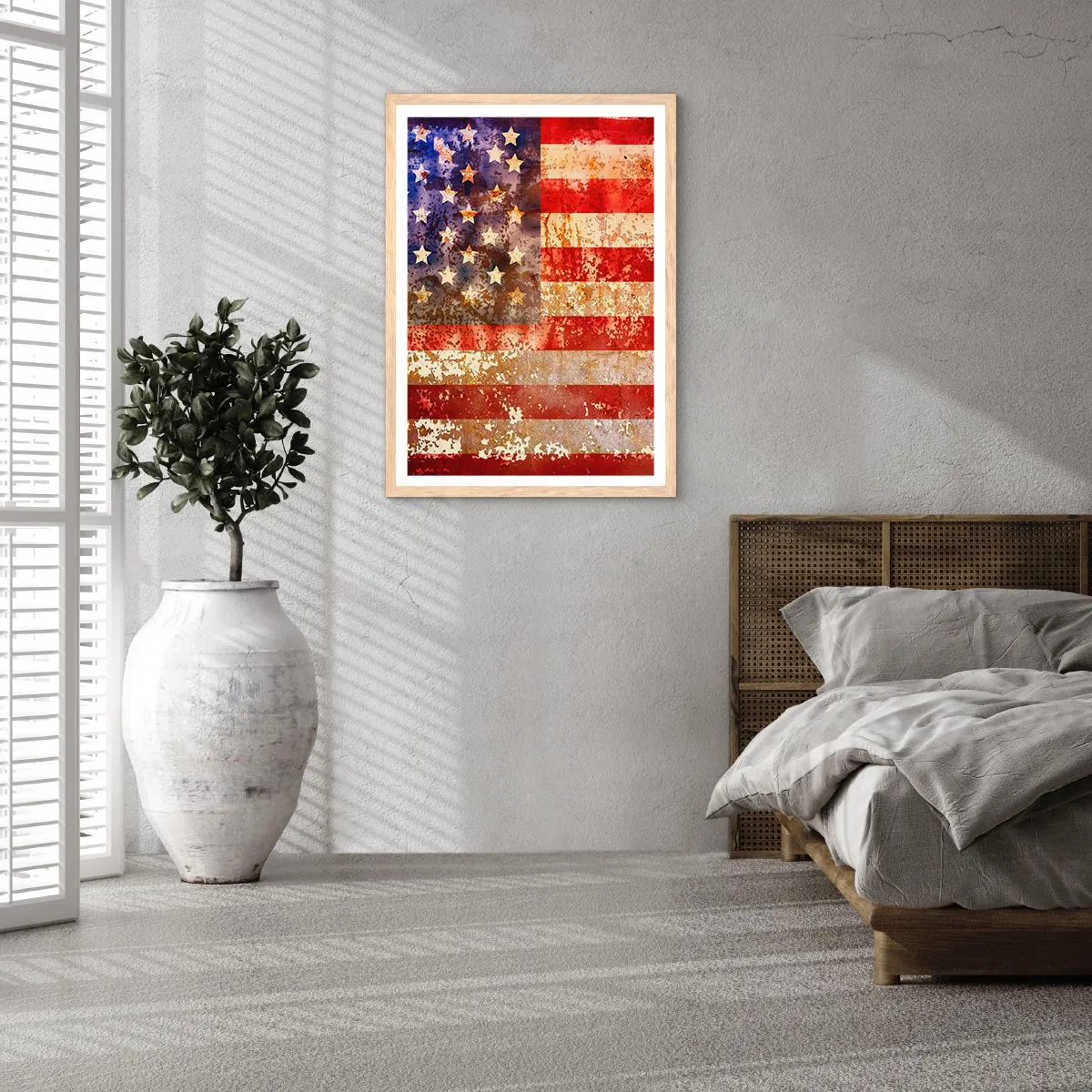 Poster în ramă de stejar deschis - Gloria nu trece - 70x100 cm