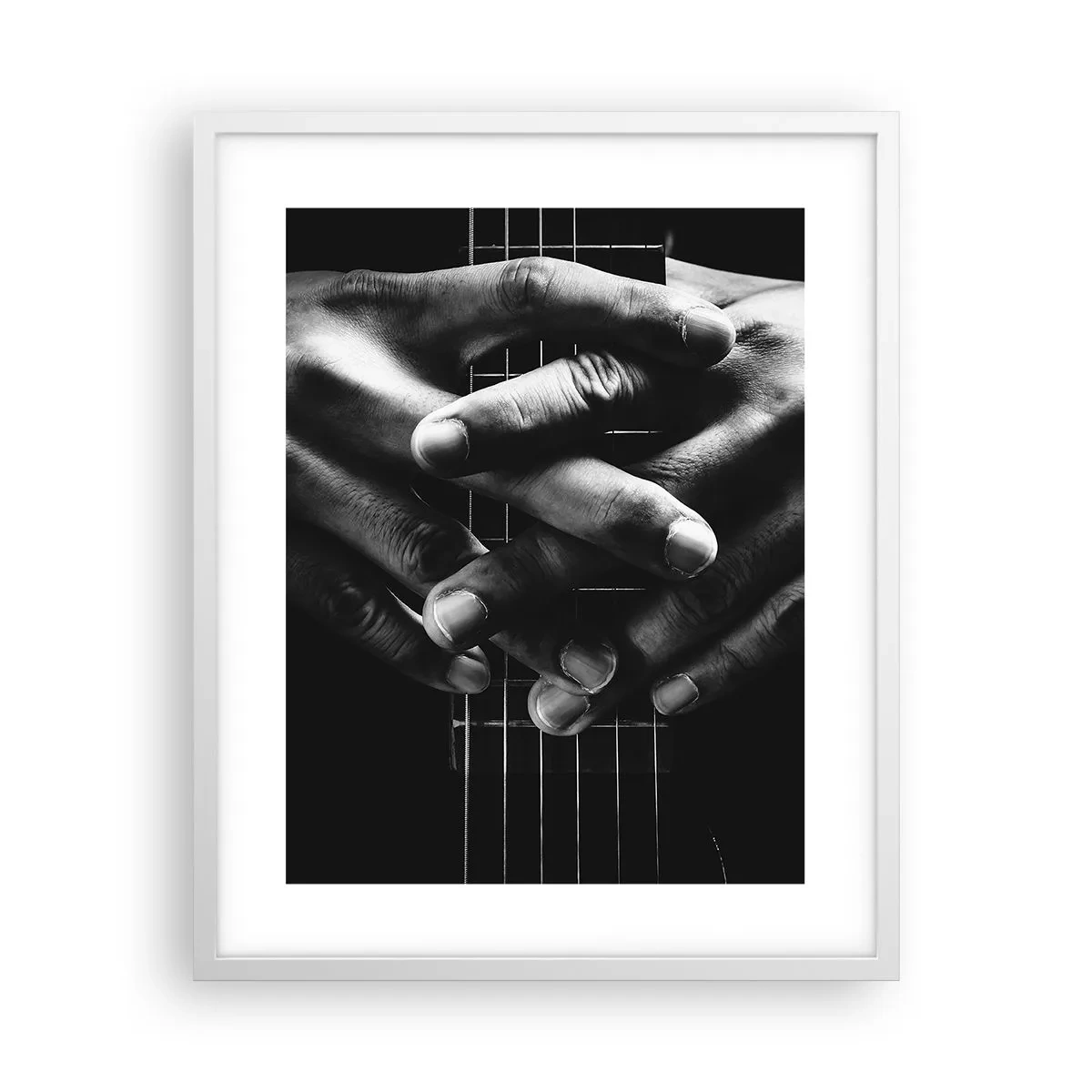 Poster în ramă albă - Rugăciunea artistului - 40x50 cm