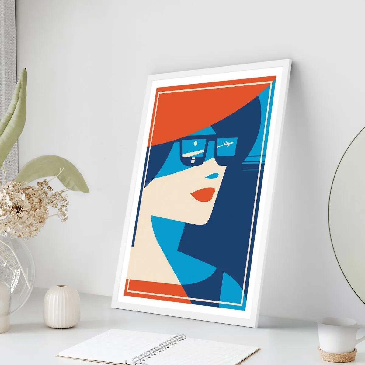 Poster în ramă albă - Călătorie în vacanță - 50x70 cm