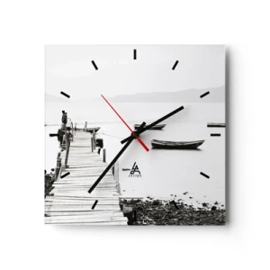 Ceas de perete - Ceas pe sticlă - Peste apă liniștită și limpede - 30x30 cm