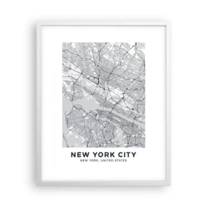Poster în ramă albă - Anatomia unei metropole - 40x50 cm