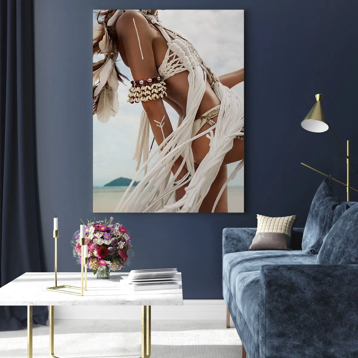 Tablou pe sticlă - Preoteasa Soarelui - 70x100 cm