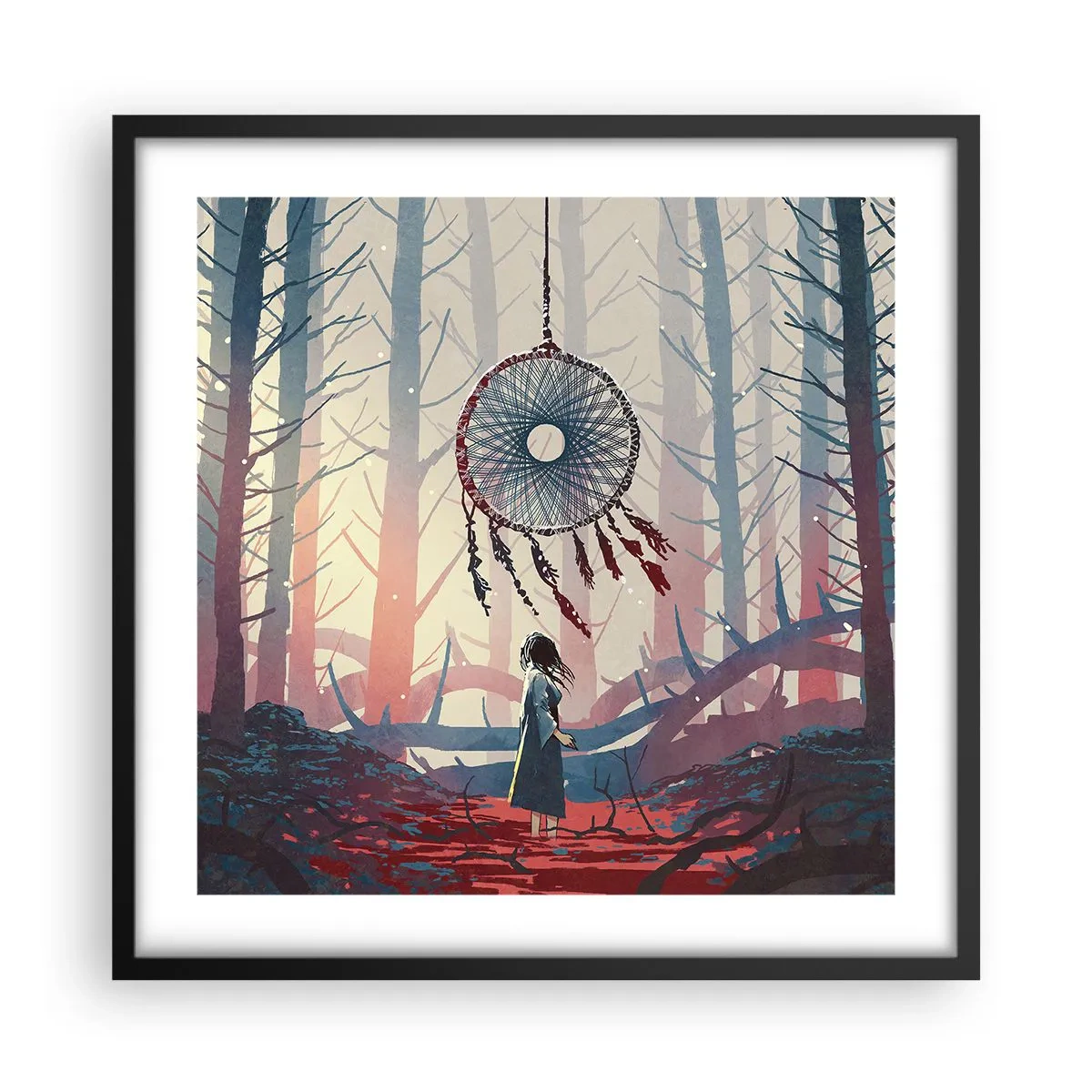 Poster în ramă neagră - Ritualul secret al fericirii - 50x50 cm