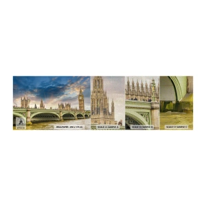 Mostră tapet Premium Canvas - Timpul s-a oprit în Imperiu - Oraș, Londra, Arhitectură - 100x30 cm