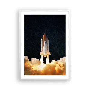 Poster în ramă albă - Ad astra! - 50x70 cm