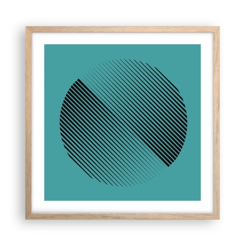Poster în ramă de stejar deschis - Cercul - o variație geometrică - 50x50 cm