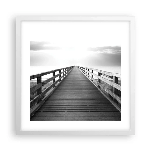 Poster în ramă albă - Departe, departe... - 40x40 cm