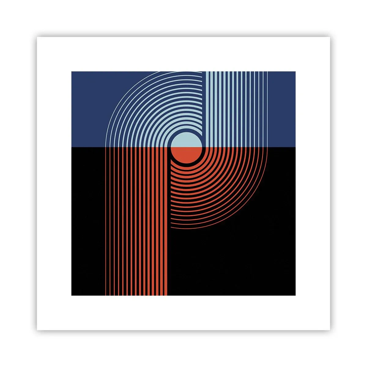Poster - Într-o îmbrăţişare geometrică - 30x30 cm