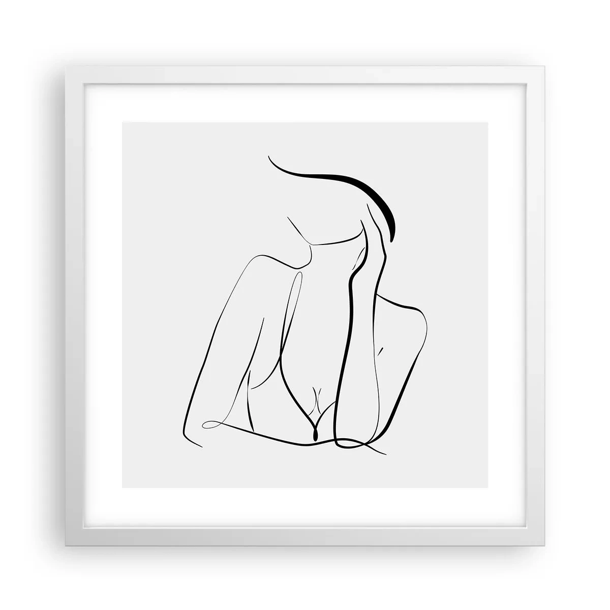 Poster în ramă albă - Pe valul unui vis - 40x40 cm