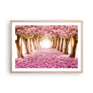 Poster în ramă de stejar deschis - Drumul spre paradis - 70x50 cm