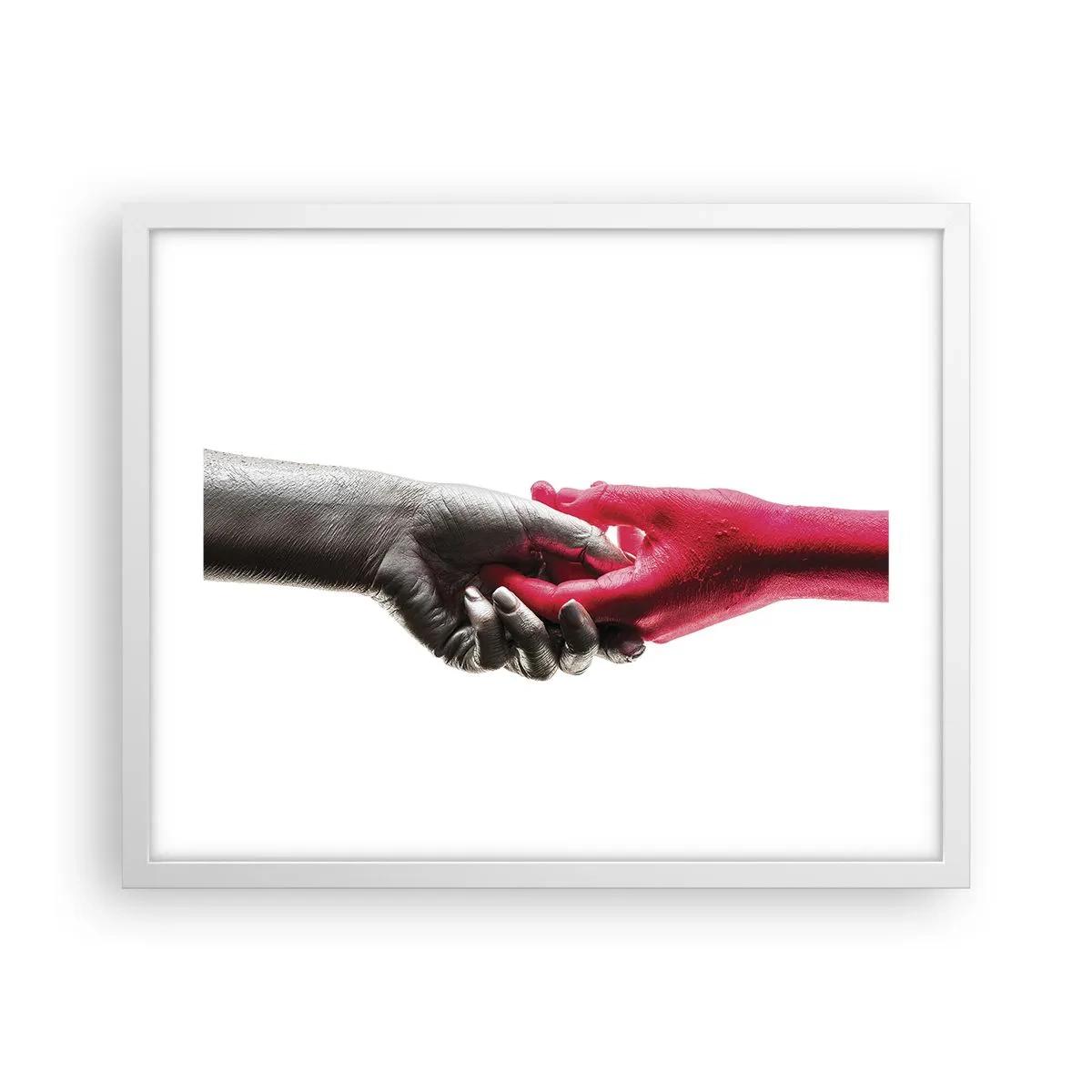 Poster în ramă albă - Împreună, deși diferiți - 50x40 cm