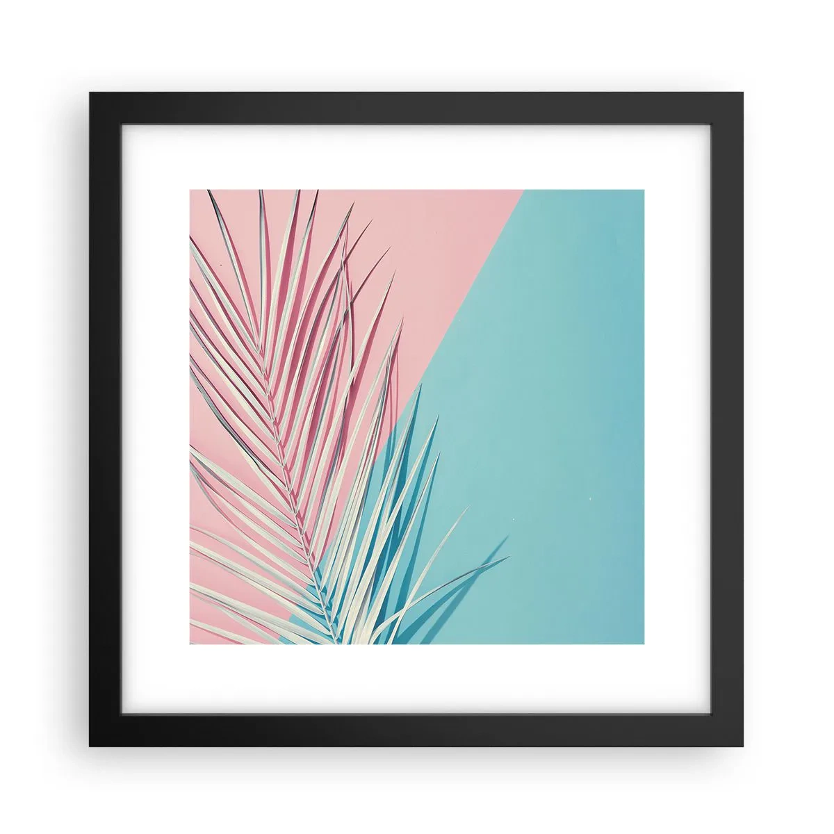 Poster în ramă neagră - Impresie tropicală - 30x30 cm
