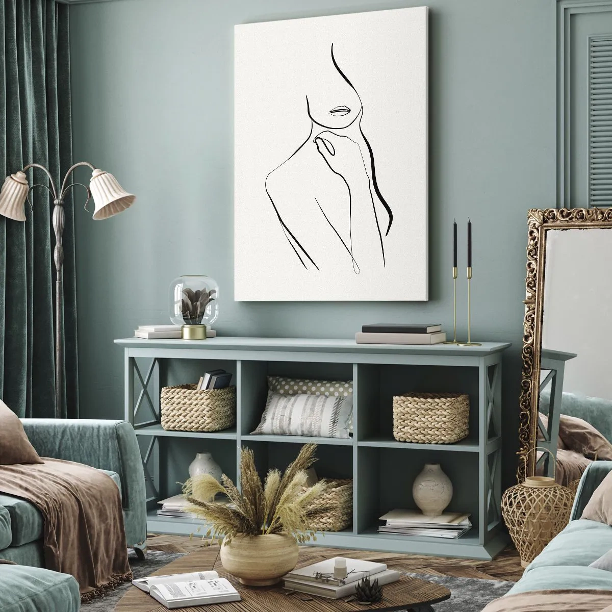 Tablou pe pânză - Val de melancolie - 55x100 cm