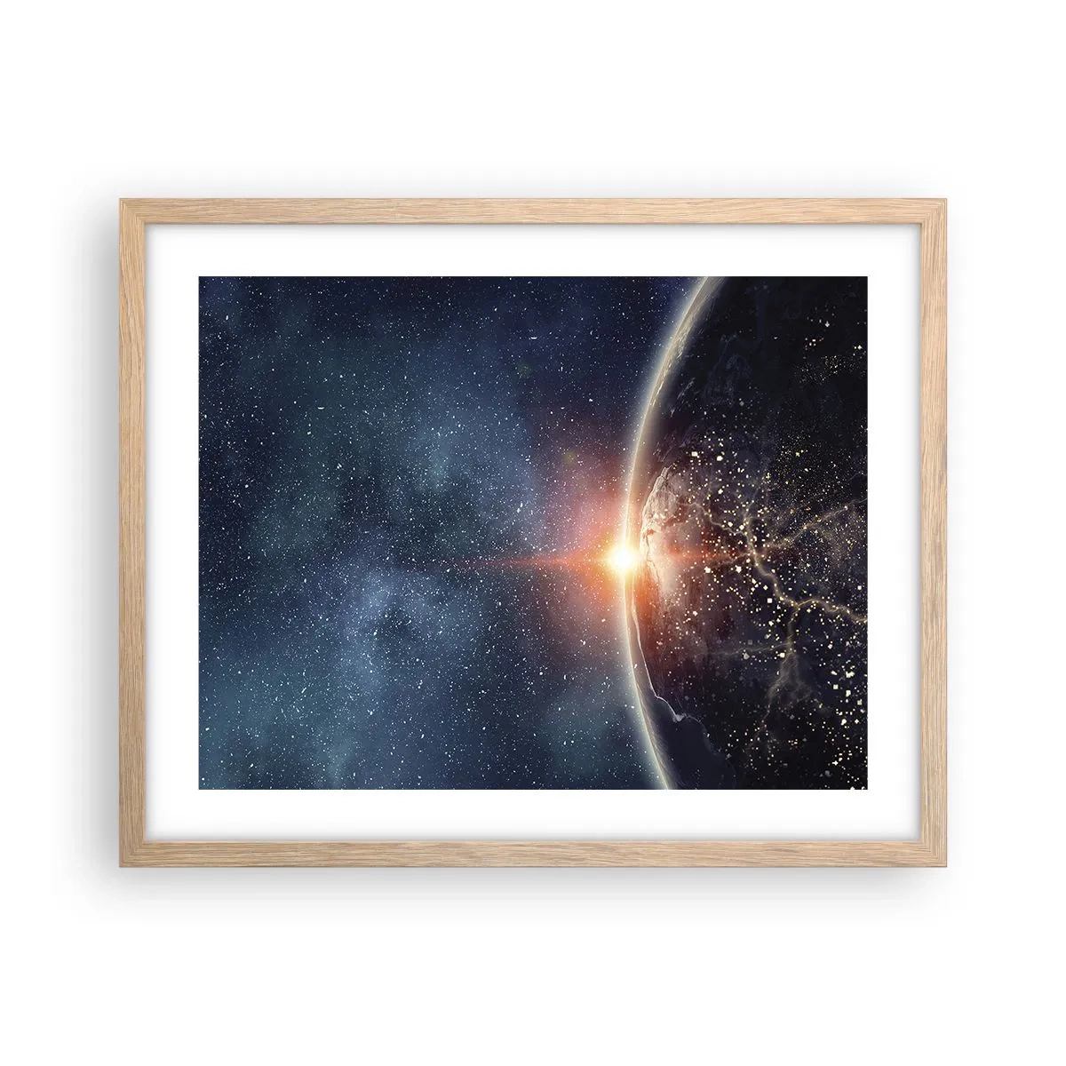 Poster în ramă de stejar deschis - Într-o nouă perspectivă - 50x40 cm