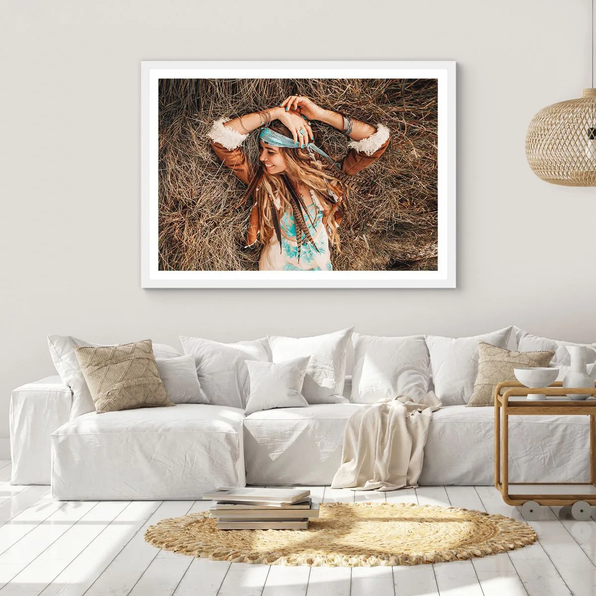 Poster în ramă albă - În drum spre vara iubirii - 50x40 cm