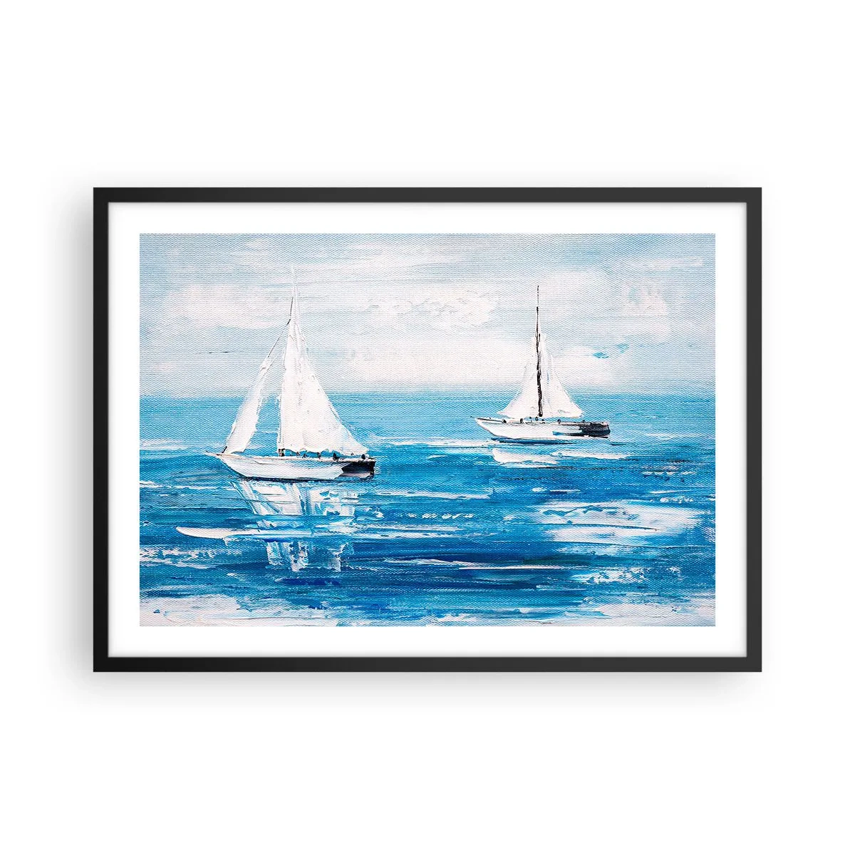 Poster în ramă neagră - Cu un prieten alături de tine - 70x50 cm