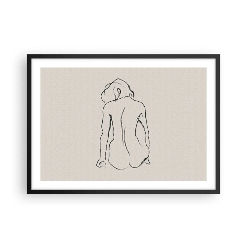 Poster în ramă neagră - Nud de fată - 70x50 cm