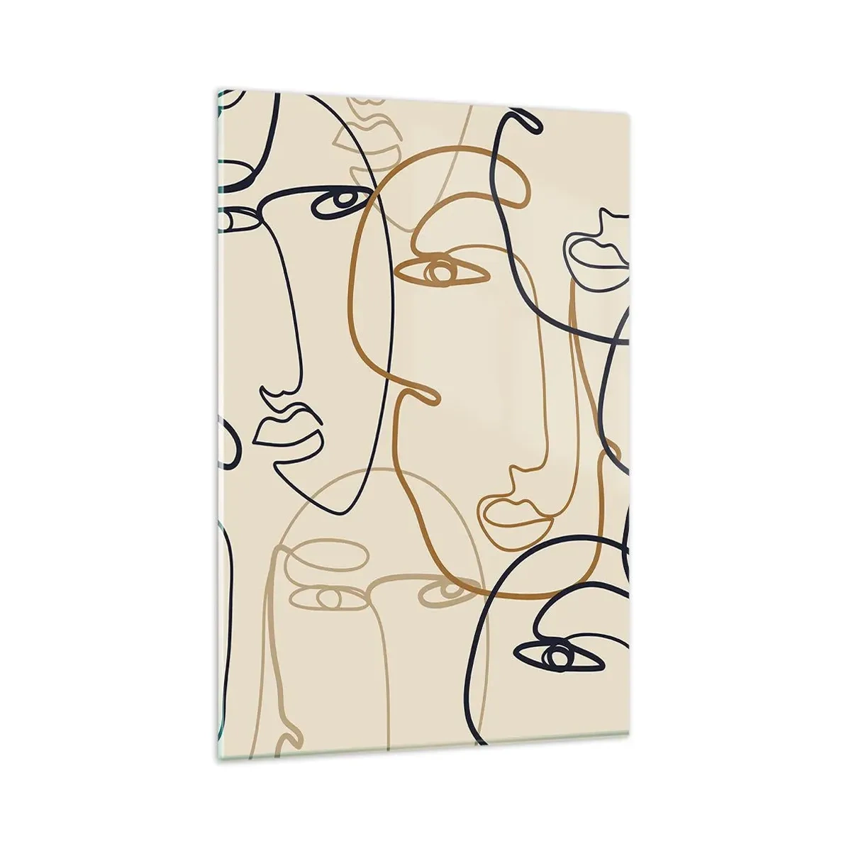 Tablou pe sticlă - Portret multiplicat - 80x120 cm