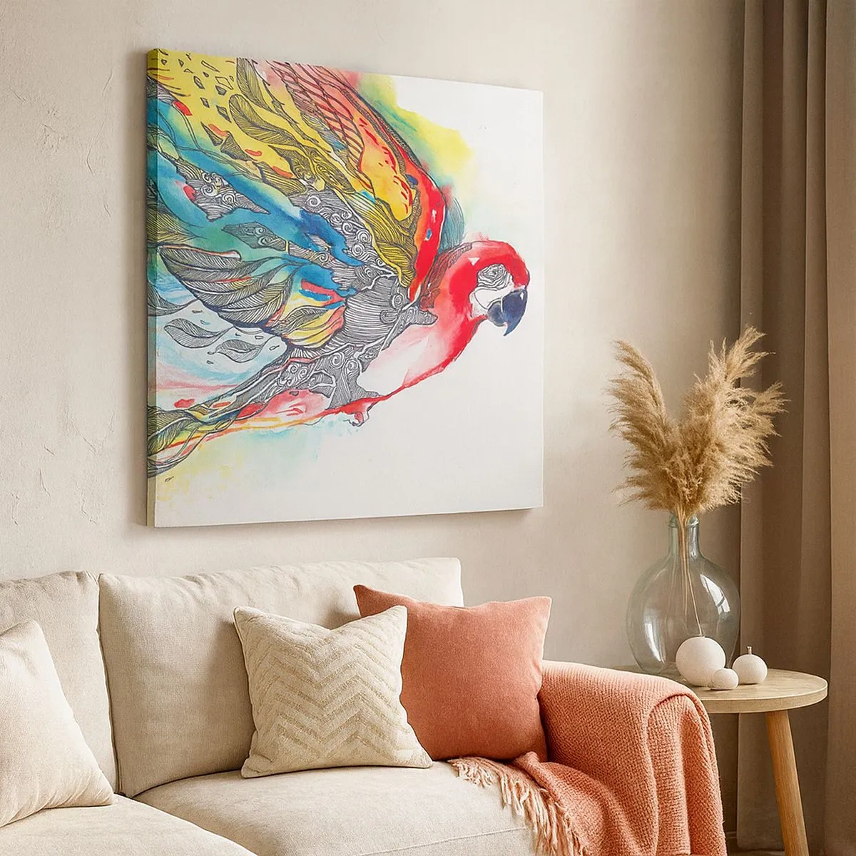 Tablou pe pânză - Trăiește în culori - 30x30 cm