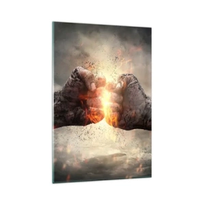 Tablou pe sticlă - Ridică-te pentru a lupta - 80x120 cm