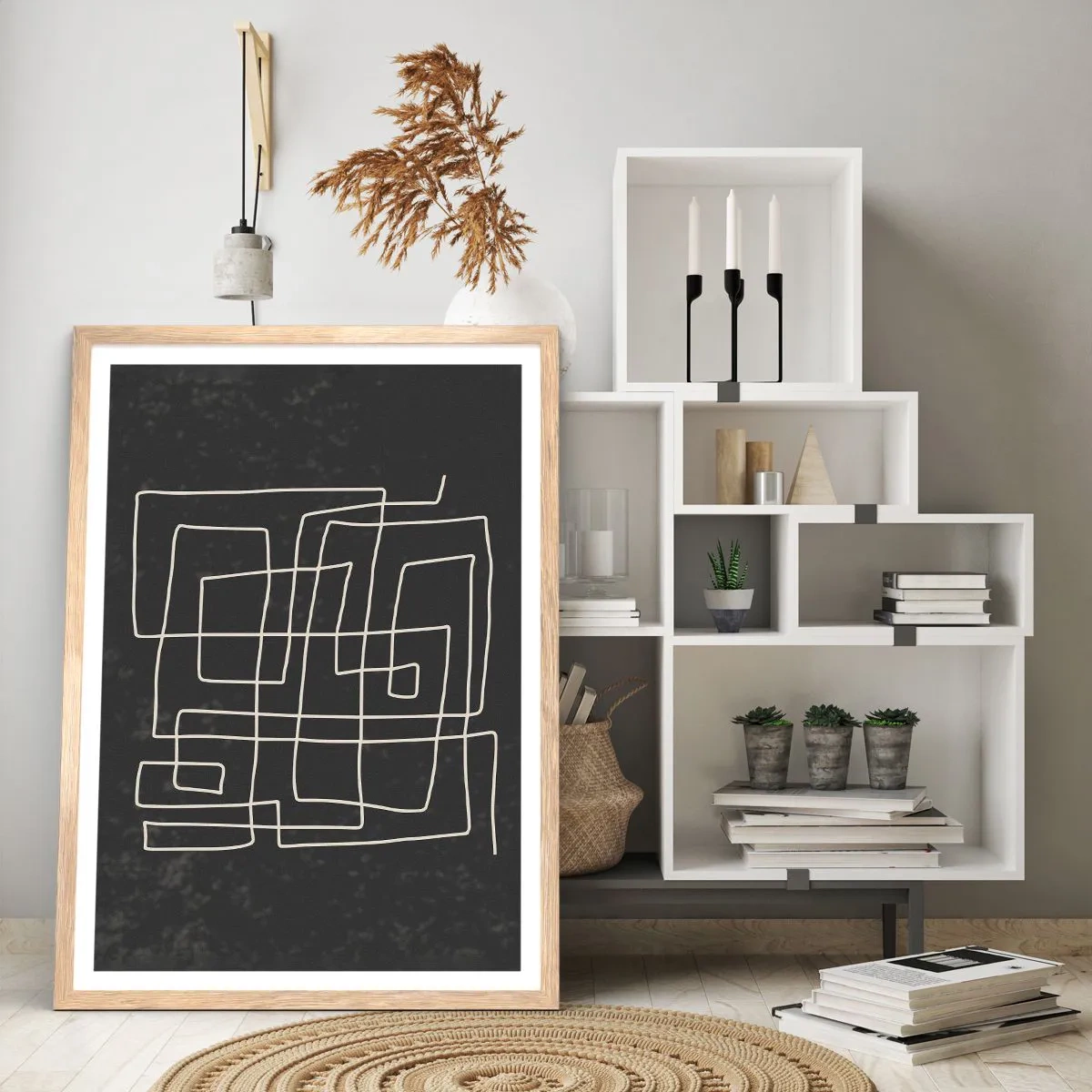 Poster în ramă de stejar deschis - Nu atât de simplu - 61x91 cm