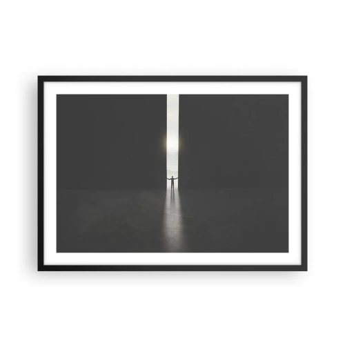 Poster în ramă neagră - Un pas spre un viitor luminos - 70x50 cm