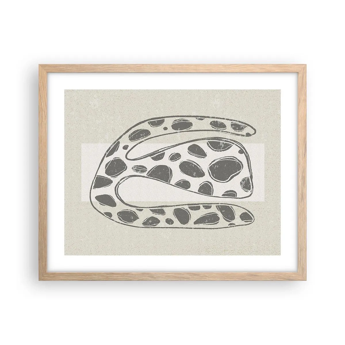 Poster în ramă de stejar deschis - O creatură bizară - 50x40 cm