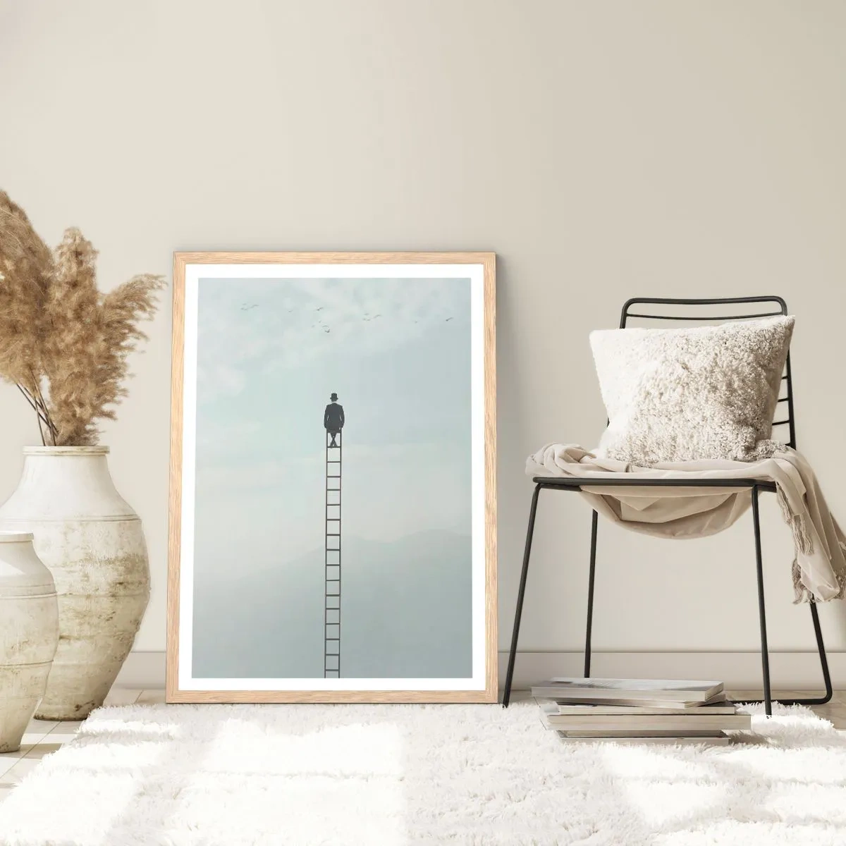 Poster în ramă de stejar deschis - Fii deasupra - 50x70 cm