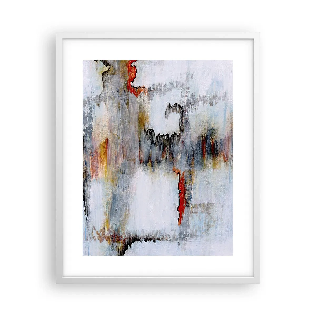 Poster în ramă albă - Cu bățul pe apă - 40x50 cm