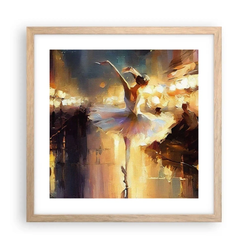 Poster în ramă de stejar deschis - Un miracol în stradă - 40x40 cm