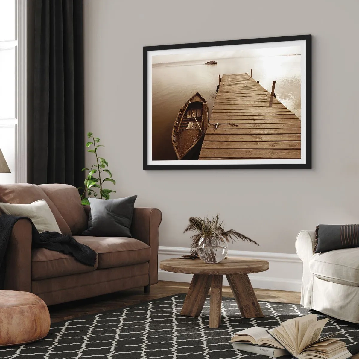 Poster în ramă neagră - Marea pace - 91x61 cm