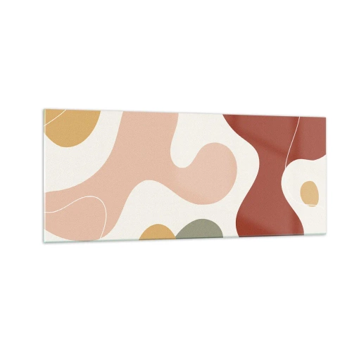 Tablou pe sticlă - Pete colorate? - 100x40 cm