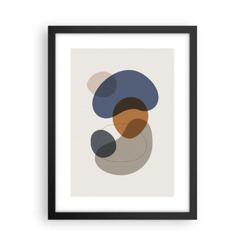 Poster în ramă neagră - Picături de culoare - 30x40 cm