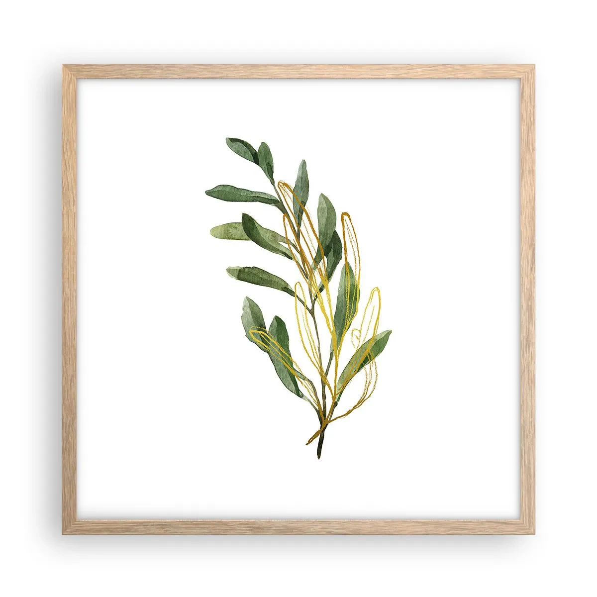Poster în ramă de stejar deschis - Toate cele bune - 50x50 cm
