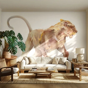 Fototapetă personalizată Standard Eco - Harul sălbatic - Animale, Leu, Abstracția
