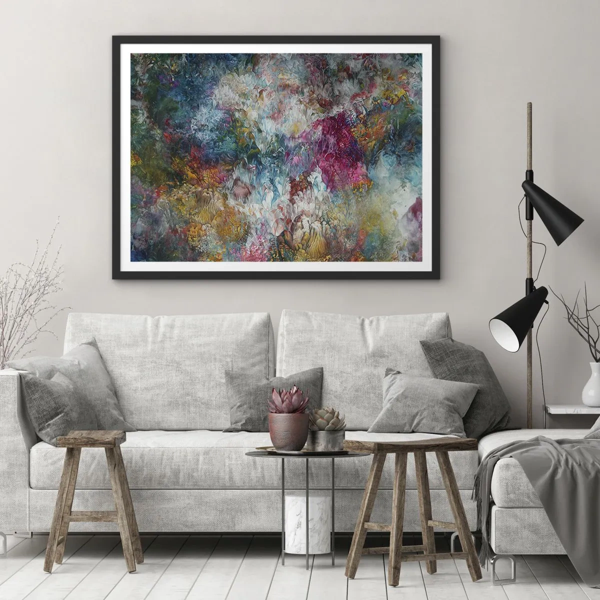 Poster în ramă neagră - În plină înflorire - 50x40 cm