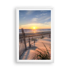 Poster în ramă albă - Strălucirea și umbra vântului - 61x91 cm