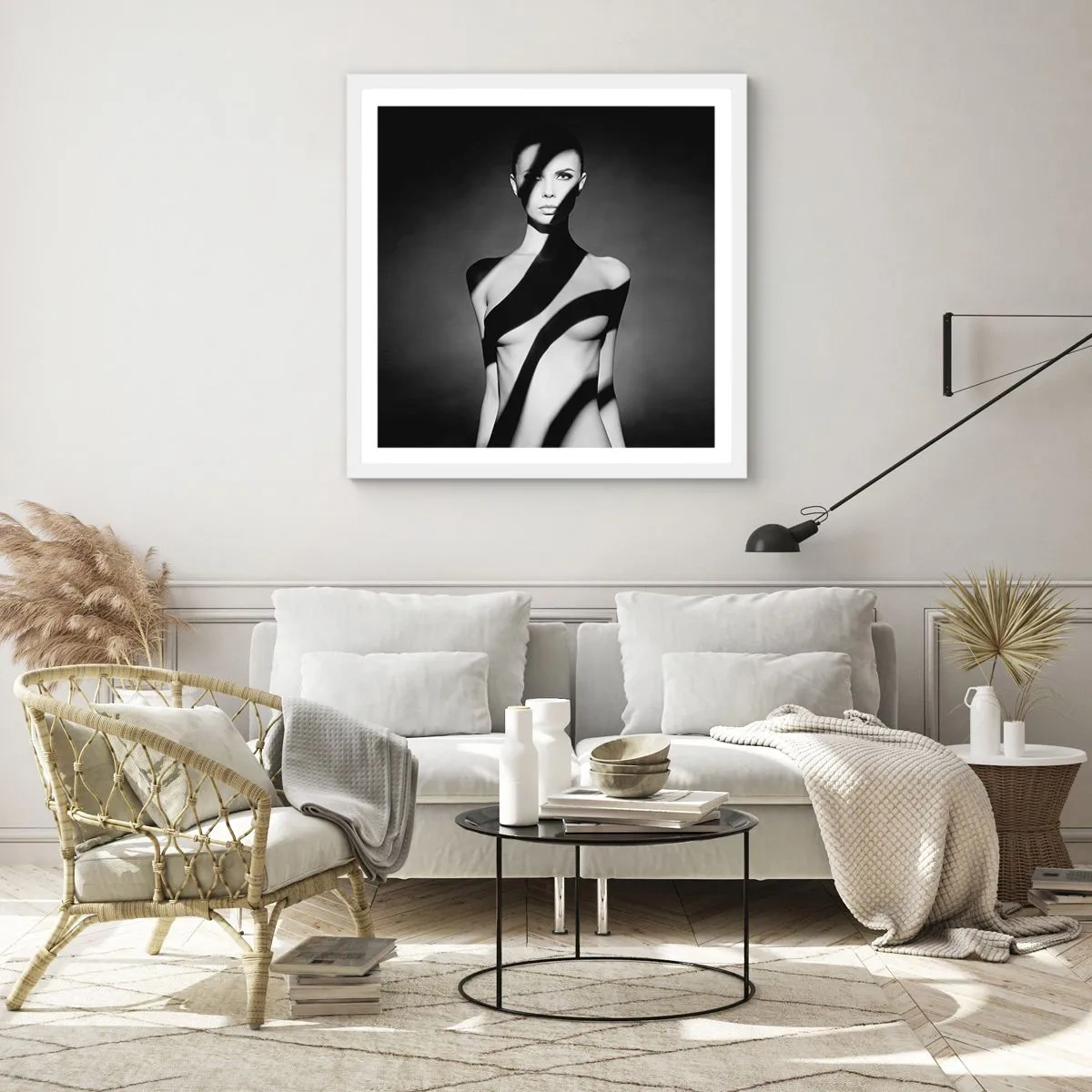 Poster în ramă albă - La strălucire și la umbră - 30x30 cm