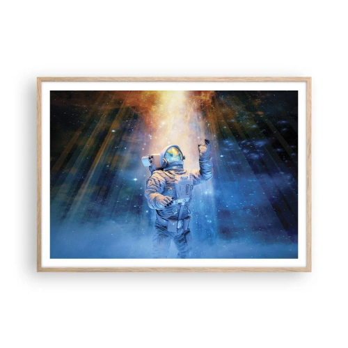 Poster în ramă de stejar deschis - În cele din urmă am ajuns - 100x70 cm