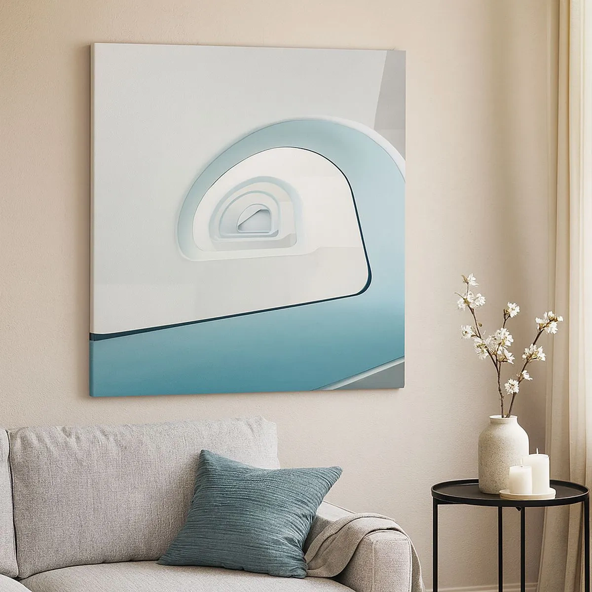 Tablou pe pânză - Până la fundul albastrului - 30x30 cm