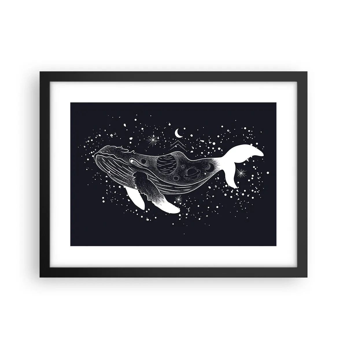 Poster în ramă neagră - În oceanul universului - 40x30 cm